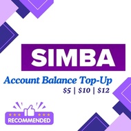 SIMBA Account Balance $5 / $10 / $12/ $20 Account Balance Recharge / Top-Up