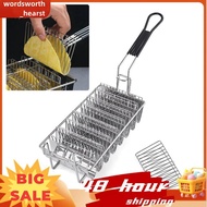 Fried Frying Basket Tool 8 Shell Holders Deep Fryer Tacos Baskets with Grip Handle for French Fries