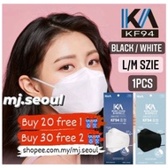 🇰🇷Made in Korea 🏅KA High Level KF94 3D face mask (S/M/L size)(Black&amp;White)100%GENUINE