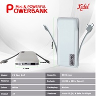 Xidol PowerBank P6C 6000 mAh Mini Type C/ Micro Usb/ Ios BERGARANSI