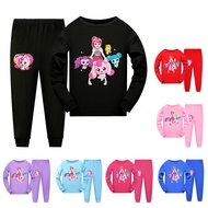 Spring Autumn Children's Nightwear Sets Catch Teenieping Kids O-Neck Top + Pants Two Piece Pajamas S