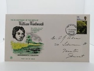 1970 William Words worth First Day Cover首日封
