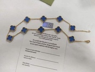 全新🌸 Van Cleef & Arpels梵克雅寶 Alhambra四葉幸運系列 十花項鏈 女款 藍色