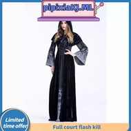 Women's Corpse Bride Costume Halloween Ghost Bride Witch Vampire Black  Dress Scary Halloween Costum