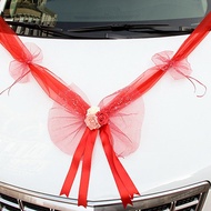 Bowknot Rose Ribbon Wedding Car with Flower Decoration Sets Wedding Supplies 2018ing