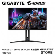 AORUS 27" 360Hz 2K OLED Gaming Monitor FO27Q3