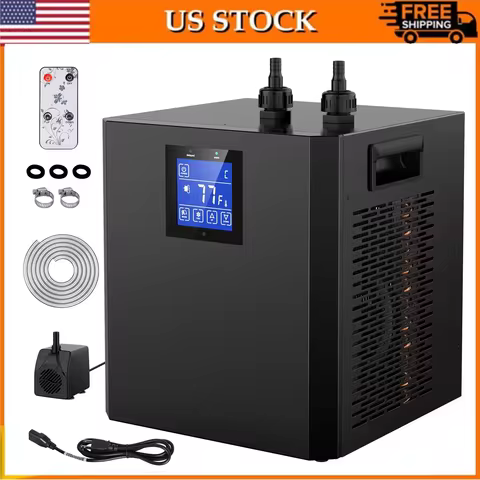 Aquarium Chiller 79Gal 1/3 HP Water Chiller for Hydroponics System Home Use Axolotl Fish Coral Shrim