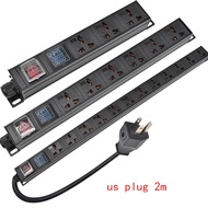 PDU power strip  Power Distribution Unit Digital display ammeter 2-16  ways US PLUG 3PIN Universal Extension Socket power panel
