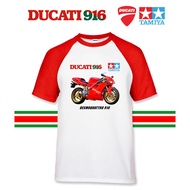 [UNISEX] Tshirt 100% Cotton GILDAN Vintage Tamiya Ducati 916 Desmoquattro Raglan tshirt