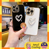 Huawei Nova 3i 4e 5T 7i 7se Y9 Prime Mate 10 10 Pro 20 20 Pro P20 P20 Pro P30 P30 Pro bling love with bear chain case