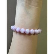 Light purple and pink Kunzite stone bracelet with round beads 8.7 mm_Jade_PU 4u nature_love and love