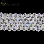 20strands Transparent Electroplate Glass Beads Strands AB color Faceted Bicone Clear AB 3.5~3.8x3mm 