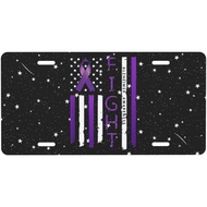 Alzheimers Awareness Personalized Front Aluminum License Plate Suitable for Outdoor Play 6 X 12 in