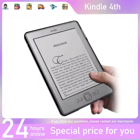 Used Kindle 4th E-Book Reader 6inch E-Ink Screen Built-in Wi-Fi No-Glare E-Reader