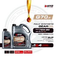 HYO Fully Synthetic SAE 75W-90 | Manual Gear Oil | API GL-5 / LSD | Limited Slip Differential | 1L&4