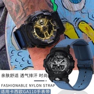 手表带 Original genuine suitable for Casio G-SHOCK watch belt modified nylon bracelet GA110 800 700 5600 wristband