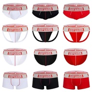 Wide Belt Men's Underwear Low-Waist Cotton Sexy Convex Pouch Boxer Men's Underwear Modal Cotton Sports Fitness Simple Breathable Solid Color Sexy Thong Mid-Waist