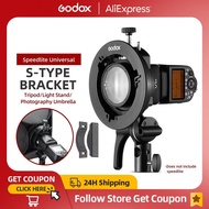 Original Godox S2 Bowens Mount Flash Stype Holder Bracket for Godox V1 V860II AD200 AD400PRO Speedli