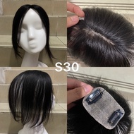 S30 P30 Toupee human Hair / Tempelan penutup botak rambut asli / toupee tipis layer rambut asli / ha