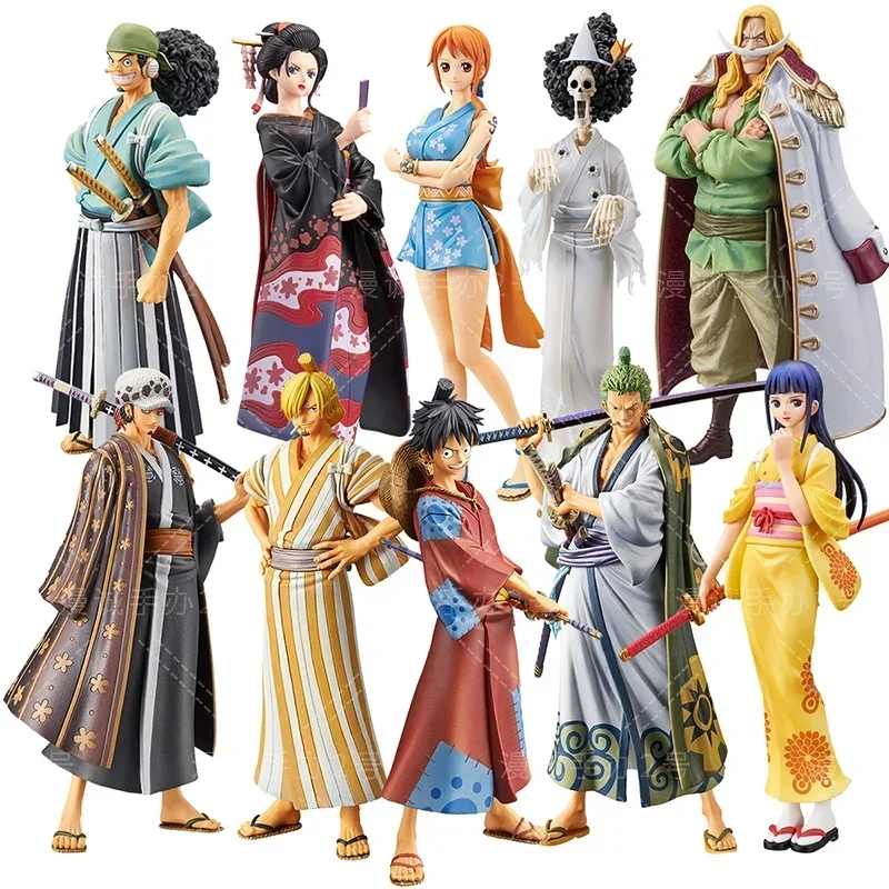 18Cm One PieceอะนิเมะรูปLuffy Zoro Chopper Nami Action Figure LandของWanoของเล่นสําหรับของขวัญเด็กรุ