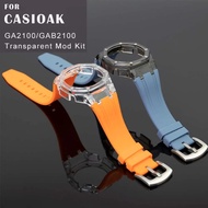 Mod Kit Rubber Strap Case Adapter For G Shock Ga2100 Gab2100 Rubber Band For 2100 Replacement Strap