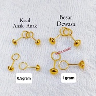 925 SILVER GOLD PLATED TOGE EARRINGS