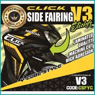 ┴ ▐ ✝ HONDA CLICK VERSION 3 SIDE FAIRING DECALS STICKER