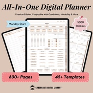Digital Planner, Digital Planner 2023 2024 Undated, Goodnotes Planner, Ipad Planner, Productivity Pl