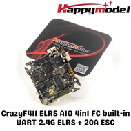 Happymodel CrazyF411 ELRS AIO 4in1 FC (25.5×25.5mm) built-in UART 2.4G ELRS and 20A ESC for Toothpic