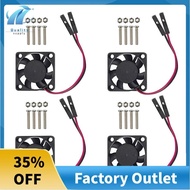 4PCS Brushless CPU Cooling Fan Heatsink Cooler Radiator 3.3V 5V for Raspberry Pi4 Pi3 B+, Pi 3, Pi 2