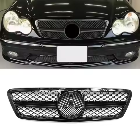 Car Front Grille Grill For Mercedes-Benz C-Class W203 C200 C240 C280 C320 2001-2007 Tuning Accessori