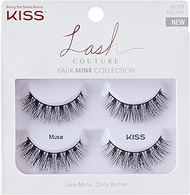 KISS Lash Couture, False Eyelashes, 'Muse', 14 mm, Includes 2 Pairs Of Lashes, Contact Lens Friendly