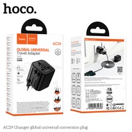 HOCO AC29 Global Travel Adapter With UK US EU AUS Three Pin Plug 2 Pin Charger Universal Multi Adapt