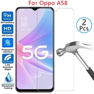 Tempered glass screen protector case for oppo a58 cover on oppoa58 a 58a 58a protective phone coque 