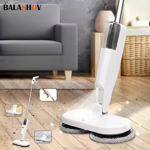 Wireless Electric Spin Mop Cleaner Automatic 2 in 1 Wet & Dry Home Cleaner Car Glass Ceiling Door Wi