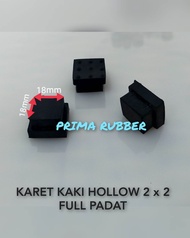 10pcs KARET KAKI HOLLOW 2x2 PADAT KARET KAKI MEJA RAK KURSI BESI HOLLOW