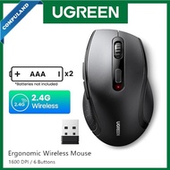 UGREEN Ergonomic Wireless Mouse 6 Buttons 800 1200 1600 DPI 3 Level DPI Setting