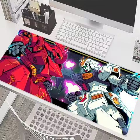 90x40cm Mouse Pad M-mechanical Warrior G-gundam Office Desk Mats XXL Gaming Accessories Edge White M
