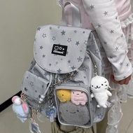 [Cuvea Korres] Official Korean Polka Dot Star Backpack Pain Bag Drawstring Baby Bag Large Capacity S