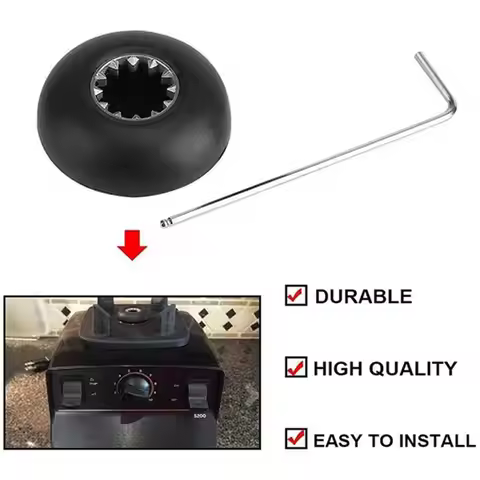 1Set Mushroom Head Connector Blender Drive with Wrench Screw Black Blender Spare Parts for Vitamix B