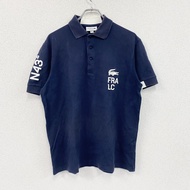 LACOSTE短袖 polo 衫，海軍藍，L 碼，古著。