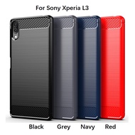 Carbon Brushed Casing For Sony Xperia XZ3 XZ1 XZ2 Compact / Premium XA1 XA2 Ultra / Plus Pro-I L1 L2 L3 Soft Phone Case Back Cover