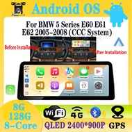Wifi Car Radio Gps Navigation Android 15 Multimedia Player 4g For Bmw 5 Series E60 E61 E62 2005-2008