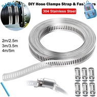 DASHLYN Hose Clamps, Large 304 Stainless Steel Hose Clamp Strap,  Adjustable Pipe Ducting Hose Clamp