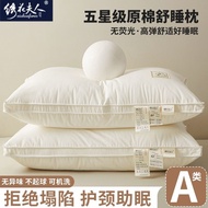 Lady Embroidered Pillow Pillow Core Star Hotel Household Sleep Aid Single Pair Student Dormitory Cer