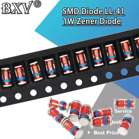 20PCS 1W Zener Diode New SMD Diode ZMM5V1 ZMM3V0 3V3 3V9 4V7 5V1 7V5 8V2 10V 12V 15V 16V 18V 20V 24V