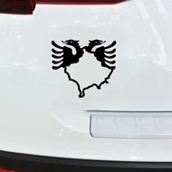 Car Sticker Kosovo Albania Map Eagle Double Head Vinyl Sticker Car Bumper Body Rear Window Decorativ