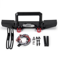 Front Bumper With LED Light for 1/10 RC Crawler TRX-4 Defender Metal Bumper Parts RC Upgrade Parts