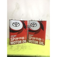 TOYOTA ENGINE OIL SP 0W20 GF-6A JAPAN 4L