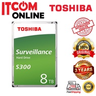 TOSHIBA S300 8TB 256MB 7200RPM SURVEILLANCE INTERNAL DESKTOP HDD (HDWT380UZSVA)